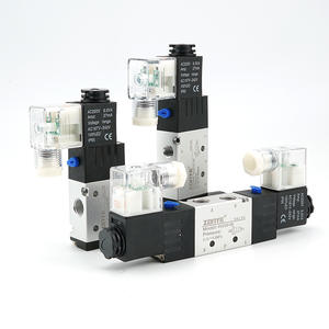 Vanne solénoïde pneumatique à 2 positions et 5 voies 4V210-08 DC24V/AC220V, électronique inversée 310/410, argent - Product Image 1