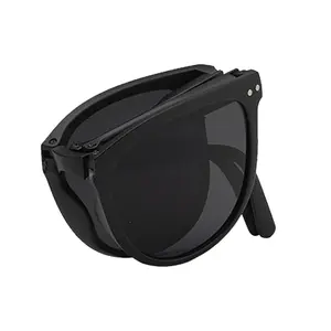 Kacamata hitam lipat terpolarisasi pria wanita, kacamata pelindung matahari tahan UV, kacamata modis mudah dibawa, kacamata murah kompak