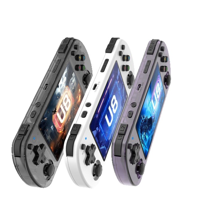 Handheld Game Console U8 Retro Player with Linux System 4.0 Inch IPS Screen 64 or 128 GB Memory Card