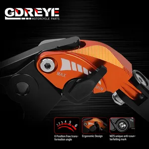 Pour moto <span class=keywords><strong>DUKE</strong></span> 390/250/125/2024-2025, ensemble de leviers de frein et <span class=keywords><strong>d</strong></span>'embrayage réglables et pliables en aluminium CNC 390DUKE 5D - Product Image 4
