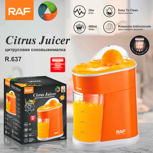 Presse-agrumes électrique RAF 400ml 25W 54RPM à double rotation, <span class=keywords><strong>orange</strong></span> et blanc, pour oranges et citrons, Exprimidor De Citricos R.637 - Product Image 2