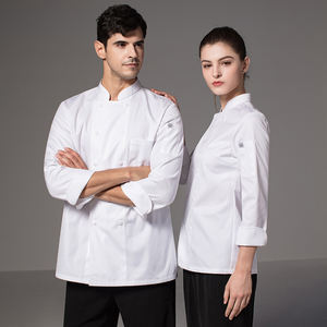 Zhenyao uniforme <span class=keywords><strong>da</strong></span> Chef <span class=keywords><strong>per</strong></span> uomo e donna manica lunga autunno e inverno abbigliamento <span class=keywords><strong>da</strong></span> <span class=keywords><strong>lavoro</strong></span> e <span class=keywords><strong>Bar</strong></span> cucina occidentale pasticceria negozio di torte - Product Image 2