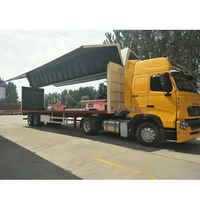 Chine Fabrication bonne qualité 40 pieds aile volante Van Semi remorque 3/4/5 essieux boîte Transport aile Semi utilitaire camion remorque