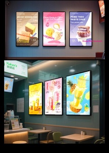 ผู้ผลิตจีน กล่องไฟเมนู LED แบบบางพิเศษ 1 ซม. รูปทรงสี่เหลี่ยมผืนผ้า พร้อมกรอบอะลูมิเนียมแบบสไลด์ สำหรับโปสเตอร์โฆษณาในงานจัดเลี้ยง - Product Image 6