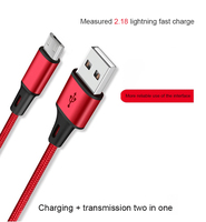 Diskon besar untuk Samsung Android Biru Hitam Merah Perak OEM ODM V8 nilon mikro dikepang 1.5M USB micro-usb kabel Data pengisian cepat