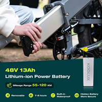 Vélo électrique à pneus larges KOOLUX X12 avec moteur central, 250W 48V 13Ah, homologué CE EN15194, pour adultes, idéal pour les trajets quotidiens en ville (entrepôt DE)