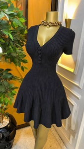 Nuovi Arrivi 2026: Abito Estivo da Donna in Maglia, Mini Abito a Trapezio a Maniche Corte, Elegante e Casual - Product Image 4