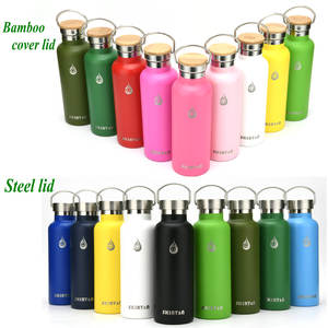 Custom Logo <b>500ml</b> 600ml 750ml 1000ml Wholesale Food Grade Stainless Steel 304 <b>Water</b> <b>Bottle</b> Flasks Powder Coated - Product Image 2