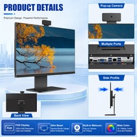 Computadora de Escritorio Todo en Uno de 27 Pulgadas, Core I3/i5/i7/I9, Barebone para Uso Empresarial, Pantalla LCD FHD, Windows 10/11, SSD de 256 GB, GDDR4, DDR4