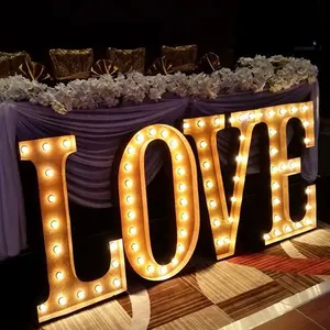 Giaguarsign produttore personalizzato Vintage Marquee lettere e numeri stile retrò LED Light Up Sign decorazione di matrimoni ed eventi