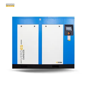 Düşük enerji tüketimi yağsız sıkıştırılmış hava kompresörü değişken hız 55kw/75kw 400cfm hava kompresörü 50hz/60hz