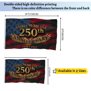 Bandera Patriótica de EE. UU. para el 250 Aniversario, con Águila, 1776-2026, Decoración con Efecto Desgastado para el Día de la Independencia Americana - Product Image 2