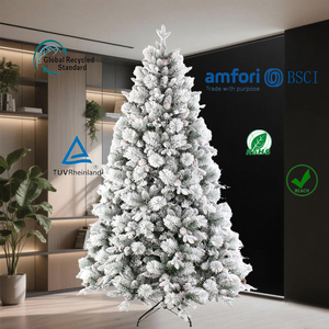 Árbol <span class=keywords><strong>de</strong></span> <span class=keywords><strong>Navidad</strong></span> Artificial <span class=keywords><strong>de</strong></span> Pino con <span class=keywords><strong>Nieve</strong></span> Artificial y Luces Cálidas Blancas Preinstaladas <span class=keywords><strong>para</strong></span> el Hogar, Fiestas y Oficina - Product Image 4