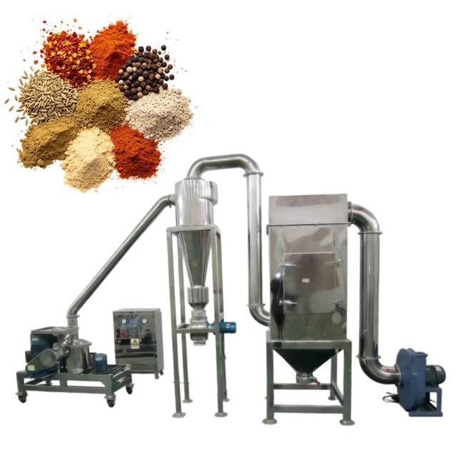 High Efficiency Super Micro Powder Grinder Ultrafine Mill for Dry Food Spices Cocoa Coffee Flour Processing Equipment