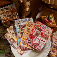 JHM série de courrier chaud Dessert nourriture gâteau boisson bricolage esthétique Vintage Junk Journal fournitures avec A6 grille cahier