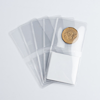 Vente en gros de porte-monnaie en vinyle à double poche personnalisé de 2x2 pouces, 2,5x2,5 pouces, porte-monnaie en PVC, porte-monnaie en plastique