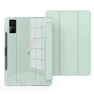 เคสและซองใส่แท็บเล็ตแบบพับสามตอน พร้อมที่ใส่ปากกาแม่เหล็ก หนัง PU  TPU โปร่งใส  แบบ DIY สำหรับ Redmi Pad SE 8.7 นิ้ว 11 นิ้ว <span class=keywords><strong>Mi</strong></span> <span class=keywords><strong>Pad5</strong></span> 6 - Product Image 3