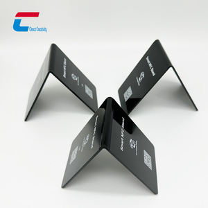 Vente en gros personnalisable Google Review NFC QR Code Stand RFID métal acrylique Table NFC Menu Stand - Product Image 5