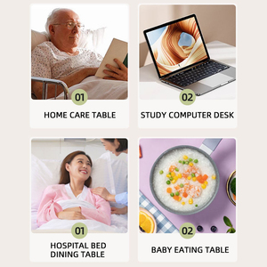 Table <span class=keywords><strong>de</strong></span> chevet médicale <span class=keywords><strong>sur</strong></span> <span class=keywords><strong>lit</strong></span>, <span class=keywords><strong>plateau</strong></span> inclinable réglable en hauteur pour les personnes âgées, hôpital, soins infirmiers - Product Image 4
