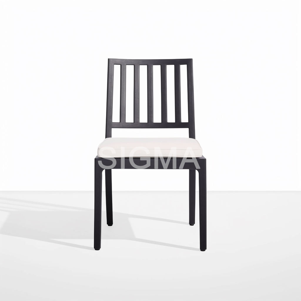 Modern Design Aluminum Dinning Chairs Cheap Black Patio Restaurant Furniture