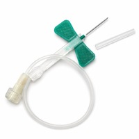 Aiguille papillon de sécurité médicale Sol-KL 21G avec verrou de sécurité pour prélèvement sanguin en clinique