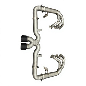 หัวเชื่อมโลหะผสมไทเทเนียม Vortex และท่อกลางสำหรับ PORSCHE 911 992 GT3 4.0ปลายคาร์บอนไฟเบอร์ - Product Image 1