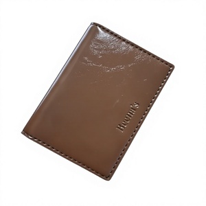Brown Microfiber Synthetic Leather RFID Blocking Waterproof Eco-Friendly Fold Short Slim <b>Card</b> <b>Holder</b> <b>Wallet</b> for Unisex - Product Image 1