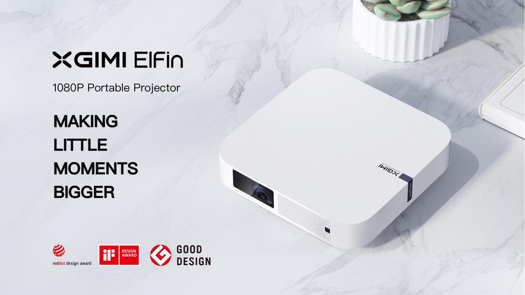 XGIMI Elfin 1080P Projector – Portable Mini Projector with 800
