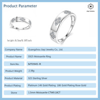 Bague en moissanite trèfle à quatre feuilles de 0,18 CTW, argent sterling S925, micro-pavée, bijoux fins de luxe