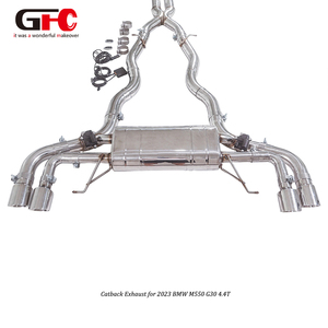 GFC Catback Escape para <span class=keywords><strong>BMW</strong></span> <span class=keywords><strong>330e</strong></span> G20 2,0 T B48 <span class=keywords><strong>Hybrid</strong></span> 2023 Silenciador único Sistema de doble válvula de doble punta - Product Image 5