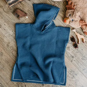 CHEER il più nuovo asciugamano Poncho con cappuccio da spiaggia in cotone riciclato 100% assorbente ad asciugatura rapida con tasca