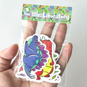 Colorful Printing Custom Waterproof Business Brand Logo Multiple Cartoon Die Cut Stickers Packs with Header Card