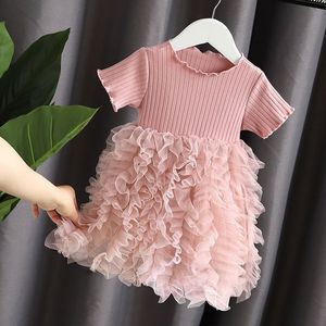 Summer Clothes New Children's Clothes Girls 1-6 Years <b>Old</b> Dress Princess Gauze Skirt Foreign air Fluffy Stitching Cake Skirt Sum - Product Image 3