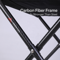 Tabouret pliable en fibre de carbone Areffa - Mobilier d'extérieur léger et portable pour le camping et la pêche, design minimaliste