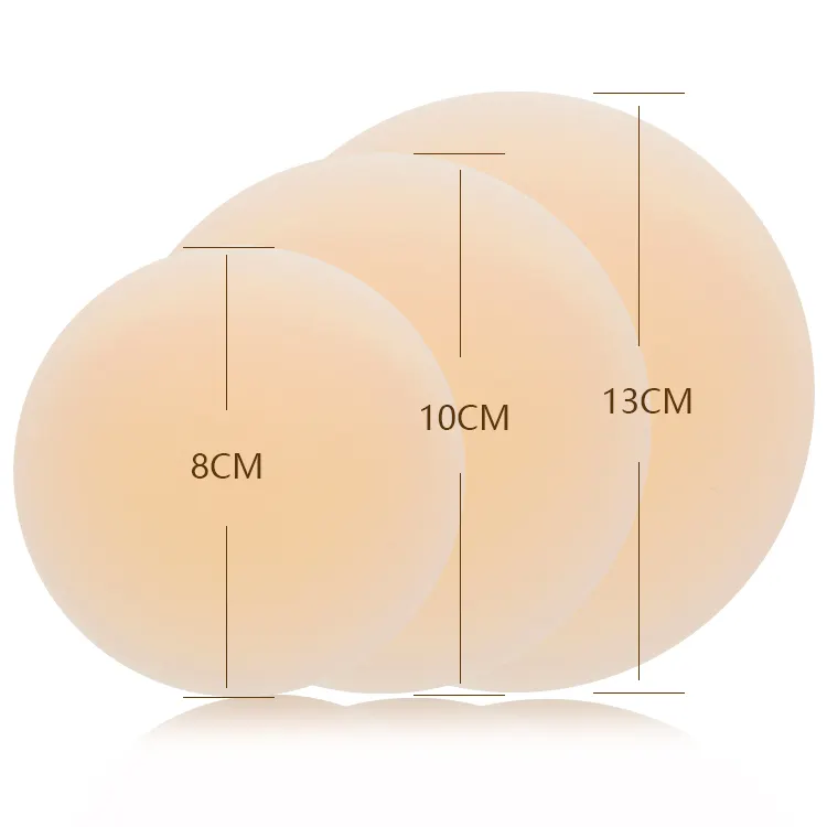 사용자 정의 13CM 접착 실리콘 젖꼭지 페이스트 큰 가슴을위한 재사용 가능한 실리콘 젖꼭지 커버