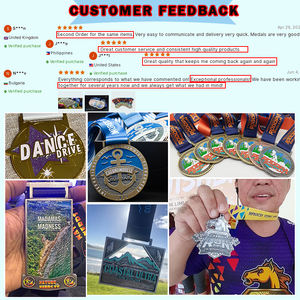 Medallas Metálicas Personalizadas de Aleación de Zinc con Estrellas 3D en Relieve, Medalla de Maratón Esmaltada, Medalla de Atletismo Infinity 2025 para Corredores - Product Image 6