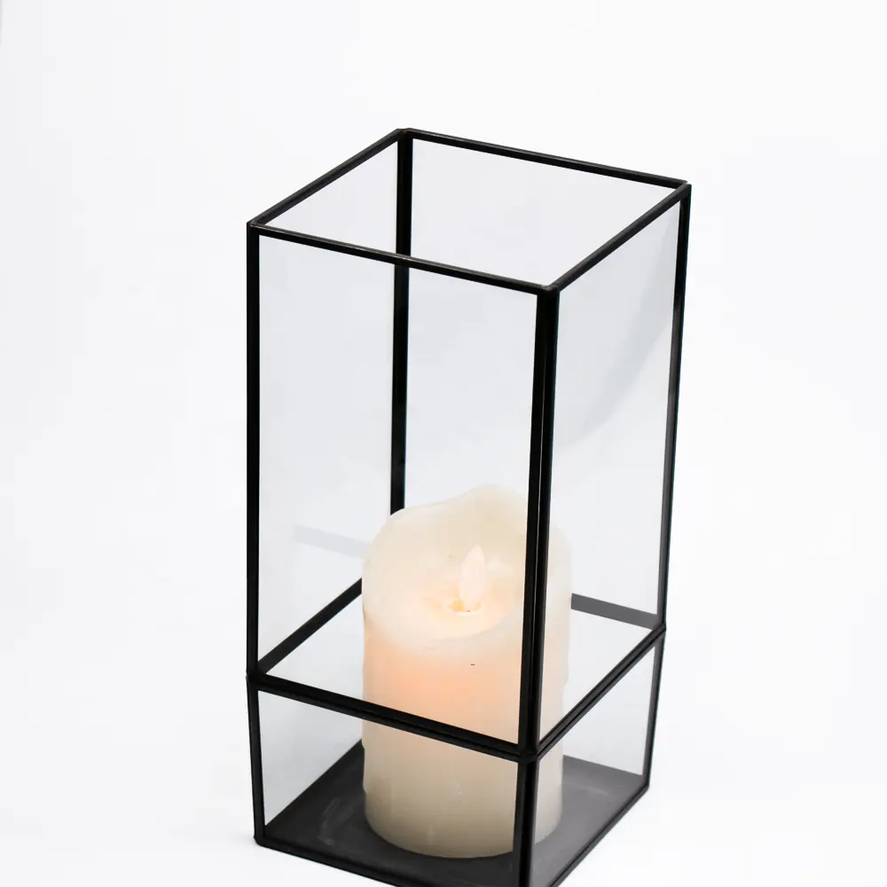 Clear Glass Candle Holder Home Decoration Light Candle Holder Customizable Metal Tea Light Candle Holder