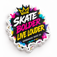 Pack d'autocollants personnalisés en vinyle pour skateboard, résistants à l'eau et aux UV, avec carte de remerciement, enveloppe et ensemble d'emballage promotionnel