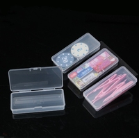Boîte de rangement en plastique transparente miniature personnalisable, boîte de rangement rectangulaire transparente pour bijoux et composants électroniques