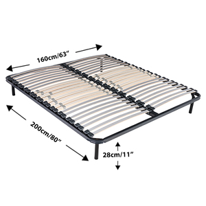 <span class=keywords><strong>Base</strong></span> de <span class=keywords><strong>Cama</strong></span> <span class=keywords><strong>Minimalista</strong></span> de Acero con Espacio de Almacenamiento, Diseño Duradero y Ahorrador de Espacio para Tamaños de Dormitorio Especiales - Product Image 2