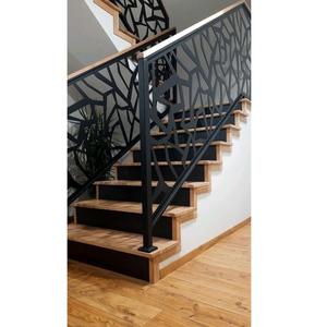 New <b>Top</b> <b>Stair</b> Railing <b>Decorative</b> CNC Laser Cutting Modern Staircase CNC Metal <b>Stair</b> Railing Panel Steel Guard Panel - Product Image 3