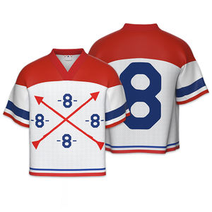 Maillot de football américain vert de haute qualité Boxy Fit Design personnalisé équipe Style de rue jeunesse chemises de football universitaire américain - Product Image 5