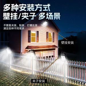 Solar Clip <b>Light</b> SMD2835 LED Waterproof Outdoor Garden Fence Yard Human Body <b>Sensor</b> Lighting - Product Image 4