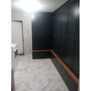 NICOCABINET Modern Design High Gloss Waterproof Solid Wood Modular Kitchen Cabinet / Pantry cabinet