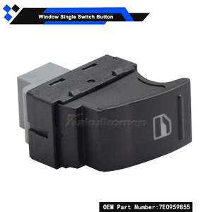Nuevo Control de botón de interruptor único de ventana de coche eléctrico 7E0959855 VW Transporter T5 T6 Caravelle Multivan para lado del pasajero - Product Image 6