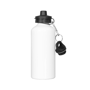 Bouteille d'eau sportive en aluminium blanc en stock en Espagne, prête pour impression personnalisée par transfert thermique, vente en gros, livraison rapide - Product Image 1