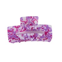 Barrettes à cheveux carrées creuses en PVC de style vintage violet-rose inspirées d'Instagram, accessoires pour cheveux girly en gros