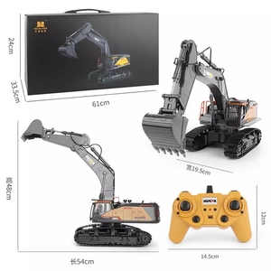 Excavatrice RC <span class=keywords><strong>Huina</strong></span> <span class=keywords><strong>1592</strong></span>, échelle 1:14, distance de contrôle à distance de 30 à 50 m, modèle de véhicule 22CH, jouets de loisir pour enfants, cadeaux de Noël - Product Image 5