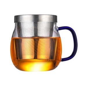 <span class=keywords><strong>Mug</strong></span> en verre minimaliste et écologique de 500 ml avec poignée, tasse en borosilicate de qualité alimentaire pour thé en vrac - Product Image 1