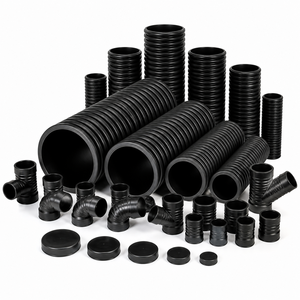 Tubería Corrugada de Doble Pared de HDPE con Junta de Anillo de Goma Duradera de Alta Rigidez SN8 DN300-DN1200 para Alcantarillado Municipal - Product Image 2